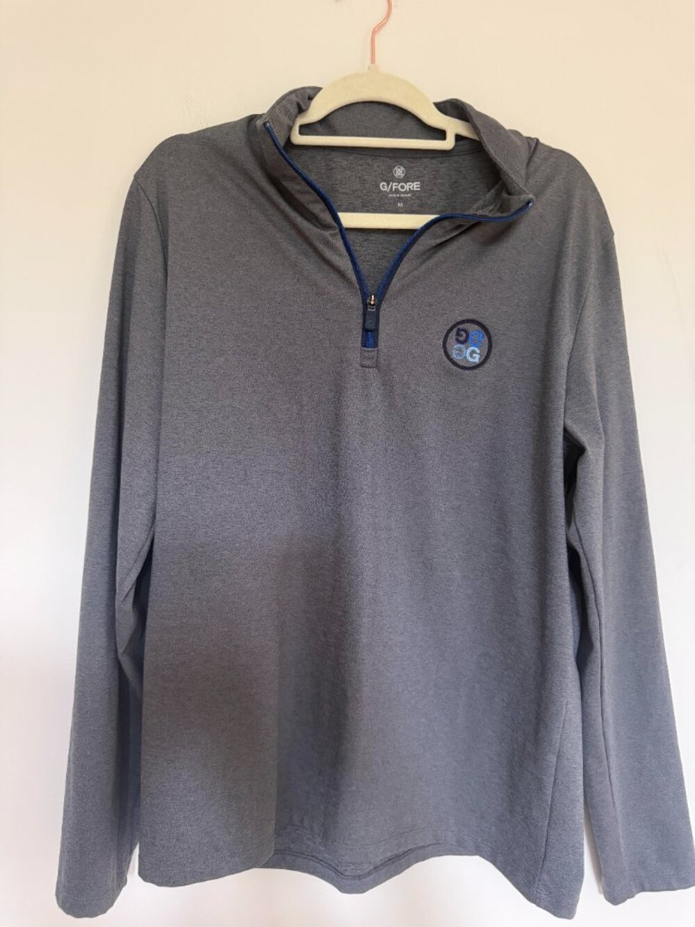 G/FORE Quarter Zip Performance Pullover Sweater Golf Athleisure Gray - Medium